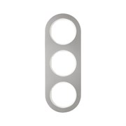 Рамкa 3-поста, Berker R.Classic, Материал: нержавеющая сталь цвет: сталь/полярная белизна 10132014
