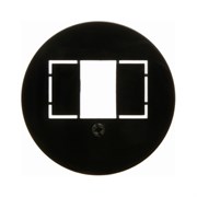 Центральная панель для розетки TAE, Berker 1930/Glasserie/Palazzo цвет: Чёрный, с блеском 104001