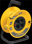 IEK Катушка УК20 с т/з 4 места 2Р+PЕ/20м 3х1,0 мм2 "Industrial" WKP14-10-04-20