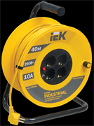 IEK Катушка УК40 с т/з 4 места 2Р+PЕ/40м 3х1,0 мм2 "Industrial" WKP14-10-04-40