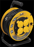 IEK INDUSTRIAL PLUS Катушка УК30 с т/з 4 места 2Р+PЕ/30метров 3х1,5мм2 IP44 Industrial plus WKP15-16-04-30-44
