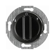 Жалюзийный поворотный выключатель с центральной панелью и вращающейся ручкой, Berker 1930/Glasserie/Palazzo цвет: Чёрный, с блеском 381101