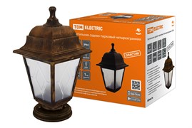 TDM Светильник садово-парковый НТУ 04-60-001 четырехгранник, напольный, пластик, расс.пластик, бронза SQ0330-0778