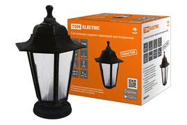 TDM Светильник садово-парковый НТУ 06-60-001 шестигранник, напольный, пластик, расс.пластик, черный SQ0330-0767