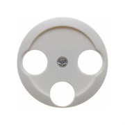 Центральная панель для антенной розетки 3 отверстия, Berker 1930/Glasserie/Palazzo цвет: полярная белизна, с блеском 106420