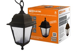 TDM Светильник садово-парковый НСУ 04-60-001 четырехгранник, подвес, пластик, расс.пластик, черный SQ0330-0766