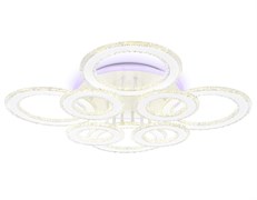 Ambrella Светильник светодиодный потолочный управляемый FA8854/4+4 WH белый 208W 3000K+6400K/3000K/6400K/4200K+4200K 750*750*120 (ПДУ РАДИО 2.4G) FA8854