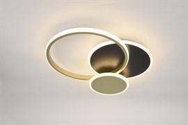 Светильник потолочный светодиодный ЭРА Модерн City CLL-1-60-RC BK+GD с ДУ 60W 3000-6500К черный/золото Б0069756