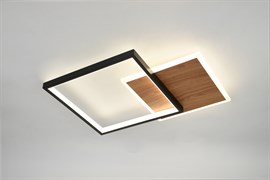 Светильник потолочный светодиодный ЭРА Модерн Ferre CLL-1-60-RC BK+Wood с ДУ 60W 3000-6500К черный/дерево Б0069758