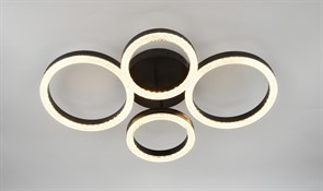 Светильник потолочный светодиодный Rivoli Flora 6191-201 LED 75Вт 3000-6000К чёрный с пультом Б0068425