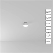 Arte Lamp A6612PL-1WH СВЕТИЛЬНИК ПОТОЛОЧНЫЙ FADO 115мм 12Вт 960Лм 4000К A6612PL-1WH