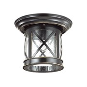 Odeon Light 4045/1C ODL18 708 черный/золотая патина Уличный потолочный светильник IP44 E27 60W 220V SATION 4045/1C
