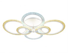 Ambrella Потолочный светодиодный светильник с пультом FA4065/6 WH белый 4200K/3000+6400K/6400K+3000K 65W 645*450*120 (ПДУ ИК) FA4065