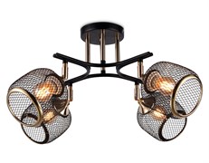 Ambrella Светильник потолочный TR80177/4 BK/FGD черный/золото E27/4 max 40W D640*260 TR80177