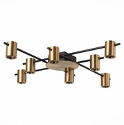 SL1207.402.08 Светильник потолочный ST-Luce Черный/Латунь GU10 8*7W SL1207.402.08