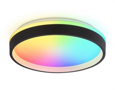 Ambrella Потолочный светодиодный светильник с пультом FZ604 BK/GD черный/золото IP20 46W 3000K-6500K+RGB D390*80 (ПДУ ИК) FZ604