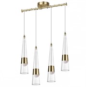 Odeon Light 5043/42L L-VISION ODL24 301 глянц.золото/прозрачный/металл/стекло Люстра LED 42W 3000K 4167Лм LUMP 5043/42L