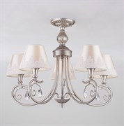 Eurosvet Классическая люстра с абажурами 60069/5 серебро 00000083400