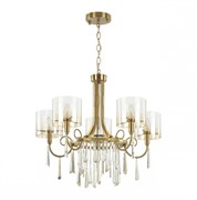 Odeon Light 4886/5 HALL ODL_EX23 41 бронзовый/янтарн./металл/стекло Люстра E14 5*40W NICOLE 4886/5