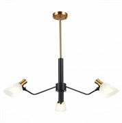 Evoluce SLE205403-03 люстра подвесная чёрный, латунь / белый E14 3*60W SLE205403-03