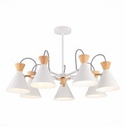 Evoluce SLE125102-07 люстра потолочная белый, Золото/белый, светлое дерево E14 7*40W SLE125102-07