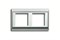 Рамка двойная, для горизонтального/вертикального монтажа Jung A plus Алюминий/белый ap582ALWW - фото 10024