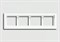 Рамка четверная для горизонтального/вертикального монтажа  Jung LS design Альпийский белый LSD984WW - фото 10260