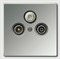 Накладка TV-FM-SAT розетки Jung LS Glanzchrom Блестящий хром gcr2990sat - фото 10277