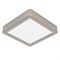 Eglo 900593 Накладной светильник диммируемый FUEVA 5, 11W (LED), 3000K, L160, B160, H28, сталь, матовый никель / пластик, белый 900593 - фото 104236