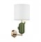 Odeon Light 5425/1W MODERN ODL_EX24 золотой/зеленый/белый/металл/керамика/ткань Бра E14 1*40W CACTUS 5425/1W - фото 117185