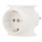 Тройник электрический универсальный, 16 А, одно гнездо с заземлением, белый Rexant 11-1080 - фото 118225