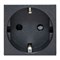 EKF Розетка 45х45 с зазем., с защ. шторками, 90 градусов, черная, матовая E2MR16-028-30 - фото 126167