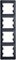 GLOSSA 4-постовая РАМКА, горизонтальная, АНТРАЦИТ - фото 12624