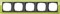 Рамка 5-пост, Gira Event Clear для центральных вставок цвета "антрацит" зеленый - фото 12707