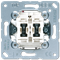 Механизм выключателя двухклавишного с подсветкой, 10 А / 250 В Jung A500 Белый 505u5 - фото 27234