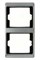 Рамка двойная Arsys, для вертикального монтажа, нержавеющая сталь 13240004 - фото 40550