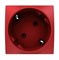 ALB45286 Розетка 2к+з с блокировкой со шторками 45 гр. Altira Schneider Electric, красная - фото 41640