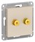 Systeme Electric AtlasDesign бежевый Аудиорозетка двухместная ATN000287 - фото 45000