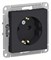 Systeme Electric AtlasDesign карбон розетка с заземлением, 16А, механизм ATN001043 - фото 45522