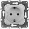 Розетка 220v c/з и шторками белая ЭРА Элеганс 14-2102-01 - фото 61975
