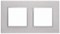 2 постовая рамка алюминий ЭРА Элеганс 14-5202-03 - фото 62355
