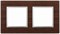 2 постовая рамка венге ЭРА Элеганс 14-5302-10 - фото 62509