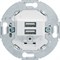 Berker 2-ая USB-розетка для подзарядки, круглый суппорт, 230 V, 3.0A цвет: белый - фото 68130