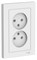 Systeme Electric AtlasDesign Лотос Розетка двойная б/з,16А, в сборе ATN001320 - фото 70684