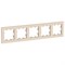 Systeme Electric AtlasDesign бежевый рамка 5-ая, универсальная ATN000205 - фото 70796