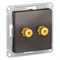 Systeme Electric AtlasDesign мокко Аудиорозетка двухместная ATN000687 - фото 71093 Systeme Electric AtlasDesign мокко Аудиорозетка двухместная ATN000687 - фото 71093