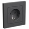 Systeme Electric AtlasDesign базальт розетка с заземлением, со шторками, 16А, в сборе ATN001444 - фото 71245 Systeme Electric AtlasDesign базальт розетка с заземлением, со шторками, 16А, в сборе ATN001444 - фото 71245