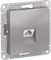 Systeme Electric AtlasDesign алюминий розетка телефонная RJ11, механизм ATN000381 - фото 71391