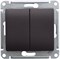 Glossa шоколад переключатель 2-клавишный, сх.6, 10АХ GSL000865 - фото 71755