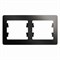 Glossa антрацит рамка 2-ая, горизонтальная GSL000702 - фото 71833